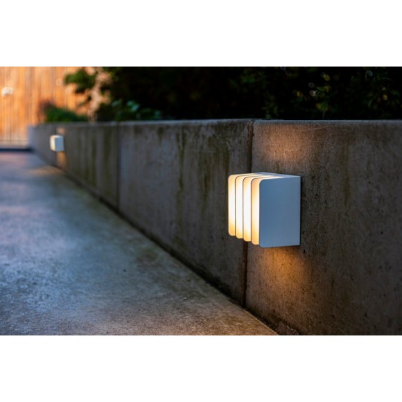 Lutec 5289401469 LED kültéri fali lámpa mozgásérzékelővel Gridy 1x14.5W | 700lm | 3000K | IP54 - fehér