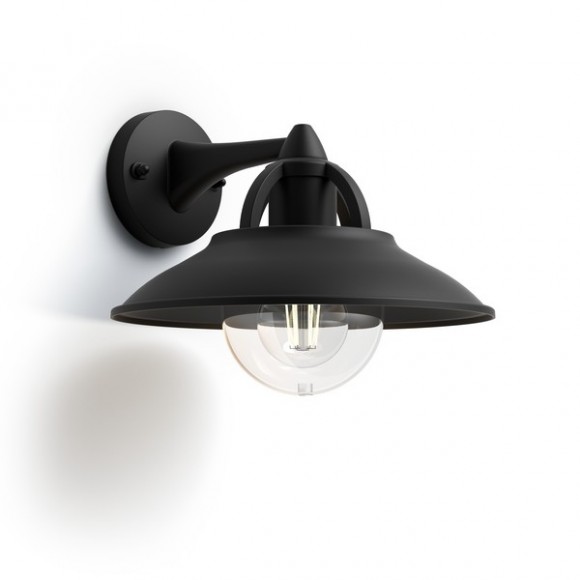 Philips 17381/30/PN kültéri fali lámpa  Cormorant 1x42W | E27 | IP44 - fekete