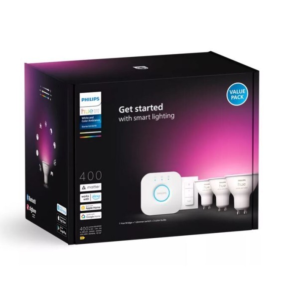 Philips Hue 8720169254503 LED intelligens izzó | 4,2W GU10 LED | 400lm | 2000-6500+RGBK