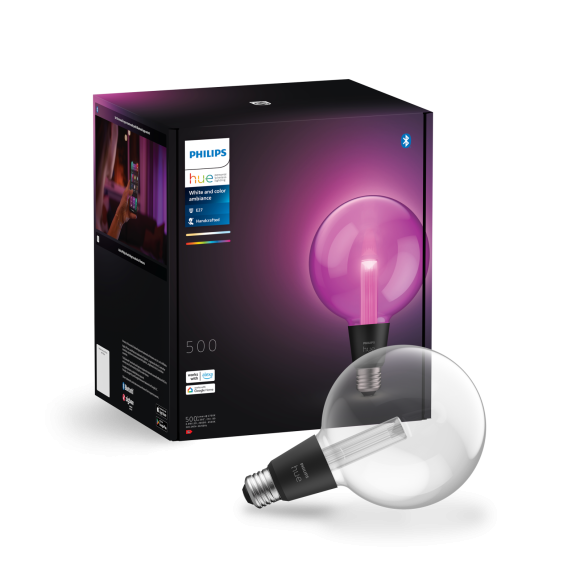 Philips Hue 8720169311954 LED intelligens izzó globe  | 6,8W E27 | 500lm | 2000-6500+RGBK