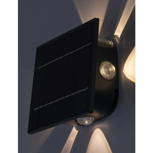 Rabalux 98077034 LED napelemes kültéri fali lámpa Emmen  | 0,5W integrált LED forrás | 50lm | 3000-6000K