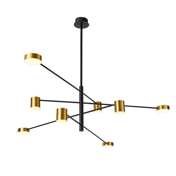 Italux PND-16374-8-BK-GD-3K LED függőcsillár Remdal 1x36W | 2700lm | 3000K - fekete, arany