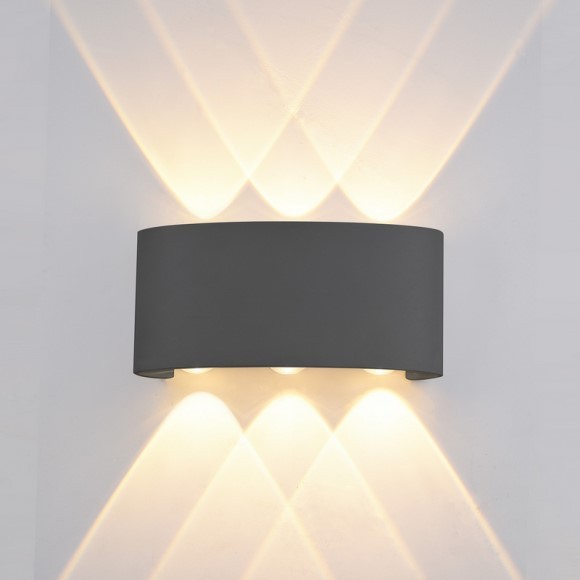 Italux OWL-451-3-BL LED kültéri fali lámpa Ortelo 1x6W | 3000K | IP54 - fekete