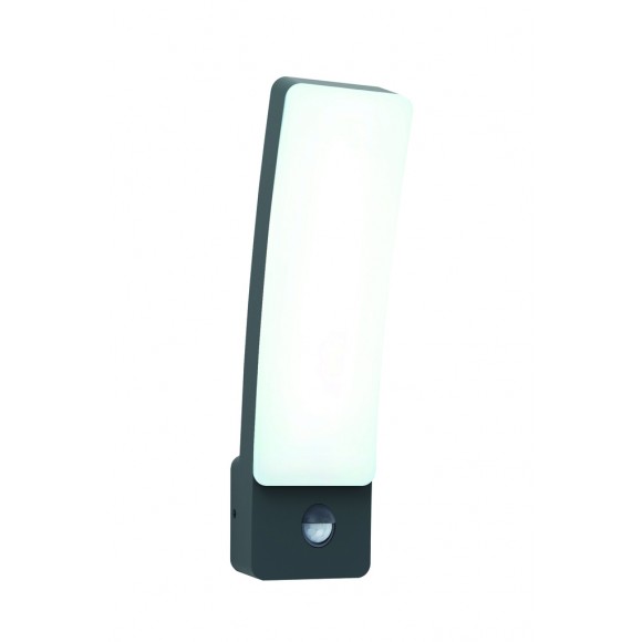 Lutec 5288903118 LED kültéri fali lámpa mozgásérzékelővel Kira 1x18W | 1200lm | 4000K | IP54 - szürke