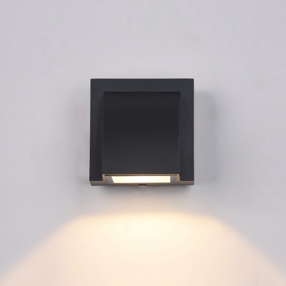 Italux PL-436B LED kültéri fali lámpa Edgar 3W | 120 lm | 3000K | IP54 - fekete