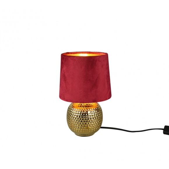 Trio R50821010 asztali lámpa Sophia 1x40W | E14 | IP20 - kábelkapcsoló, arany pirossal